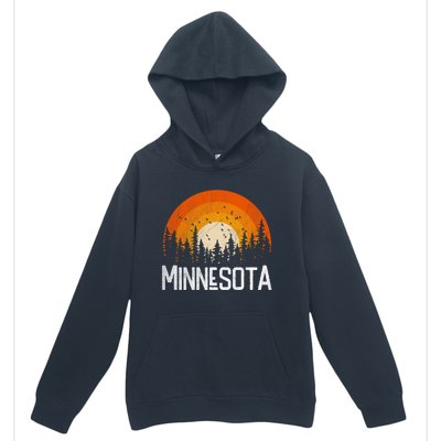 Minnesota Meaningful Gift Retro Style Vintage 70s 80s Gift Urban Pullover Hoodie