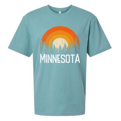 Minnesota Meaningful Gift Retro Style Vintage 70s 80s Gift Sueded Cloud Jersey T-Shirt