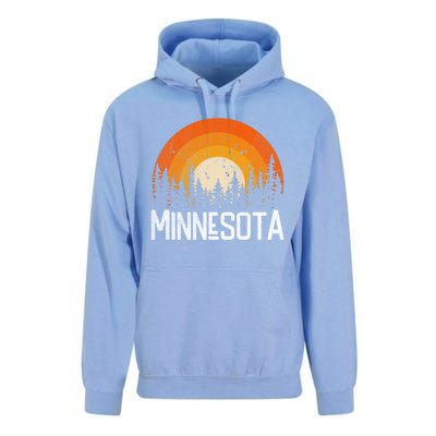 Minnesota Meaningful Gift Retro Style Vintage 70s 80s Gift Unisex Surf Hoodie