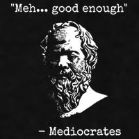 Mediocrates Meh Good Enough Sarcasm Ladies PosiCharge Tri-Blend Wicking Tank