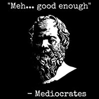 Mediocrates Meh Good Enough Sarcasm Drawstring Bag
