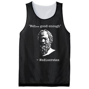 Mediocrates Meh Good Enough Sarcasm Mesh Reversible Basketball Jersey Tank