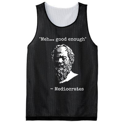 Mediocrates Meh Good Enough Sarcasm Mesh Reversible Basketball Jersey Tank