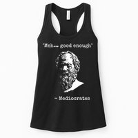 Mediocrates Meh Good Enough Sarcasm Womens Tank Top