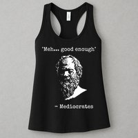 Mediocrates Meh Good Enough Sarcasm Womens Tank Top