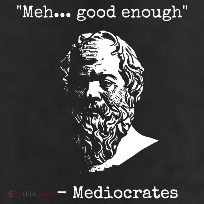 Mediocrates Meh Good Enough Sarcasm Golf Towel