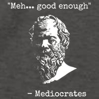 Mediocrates Meh Good Enough Sarcasm Vector Backpack