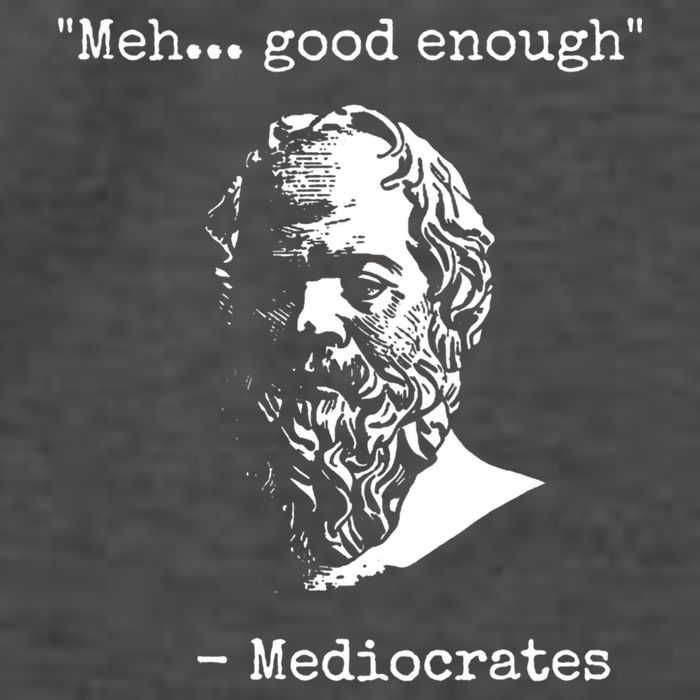 Mediocrates Meh Good Enough Sarcasm Vector Backpack