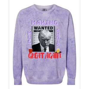 Making Mugshots Great Again Trump 2024 Mugshot President Colorblast Crewneck Sweatshirt