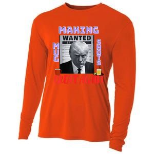 Making Mugshots Great Again Trump 2024 Mugshot President Cooling Performance Long Sleeve Crew