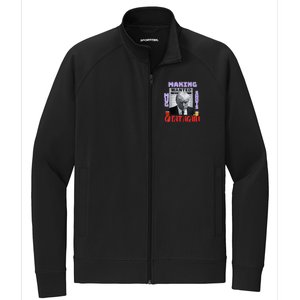 Making Mugshots Great Again Trump 2024 Mugshot President Stretch Full-Zip Cadet Jacket