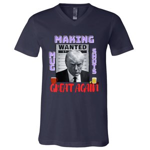 Making Mugshots Great Again Trump 2024 Mugshot President V-Neck T-Shirt