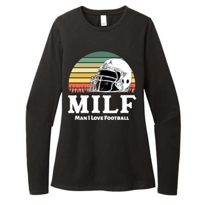 Milf Meaningful Gift I Love Football Helmet Gift Womens CVC Long Sleeve Shirt