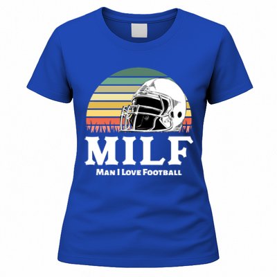 Milf Meaningful Gift I Love Football Helmet Gift Women's T-Shirt