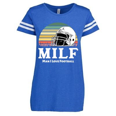 Milf Meaningful Gift I Love Football Helmet Gift Enza Ladies Jersey Football T-Shirt