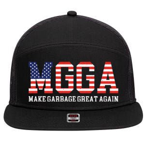 Mgga Make Garbage Great Again 7 Panel Mesh Trucker Snapback Hat