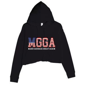 Mgga Make Garbage Great Again Crop Fleece Hoodie