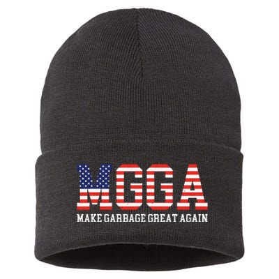 Mgga Make Garbage Great Again Sustainable Knit Beanie