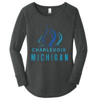 Michigan Michigander Great Lakes Lake Charlevoix Souvenir Women's Perfect Tri Tunic Long Sleeve Shirt