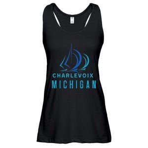 Michigan Michigander Great Lakes Lake Charlevoix Souvenir Ladies Essential Flowy Tank