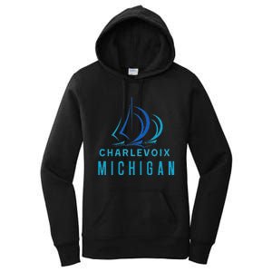 Michigan Michigander Great Lakes Lake Charlevoix Souvenir Women's Pullover Hoodie