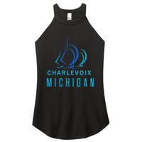 Michigan Michigander Great Lakes Lake Charlevoix Souvenir Women's Perfect Tri Rocker Tank