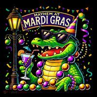Mardigator Mardi Gras Alligator Costumemardi Gras 16 in Basic Backpack