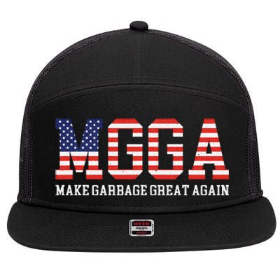 Mgga Make Garbage Great Again 7 Panel Mesh Trucker Snapback Hat