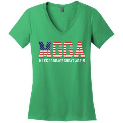 Mgga Make Garbage Great Again Women's V-Neck T-Shirt