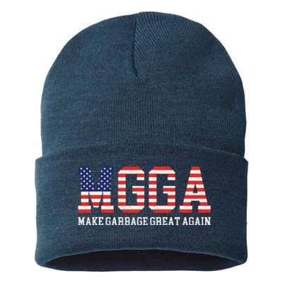 Mgga Make Garbage Great Again Sustainable Knit Beanie