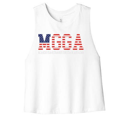 Mgga Make Garbage Great Again Women's Racerback Cropped Tank