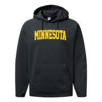 Minnesota Maroon Gold Throwback Performance Fleece Hoodie