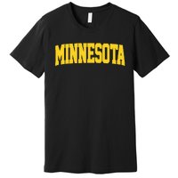 Minnesota Maroon Gold Throwback Premium T-Shirt