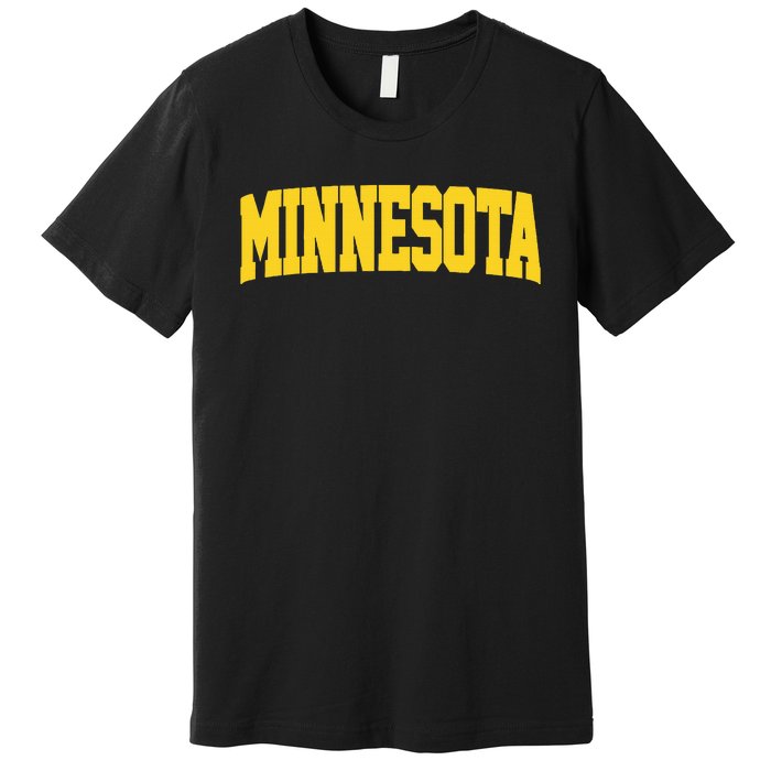 Minnesota Maroon Gold Throwback Premium T-Shirt