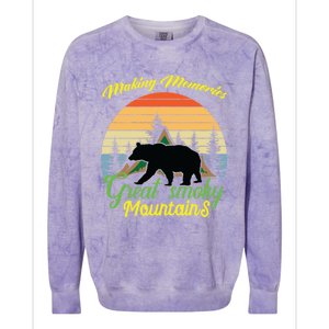 Making Memories Great Smoky Mountains Bear Tennessee Gift Colorblast Crewneck Sweatshirt