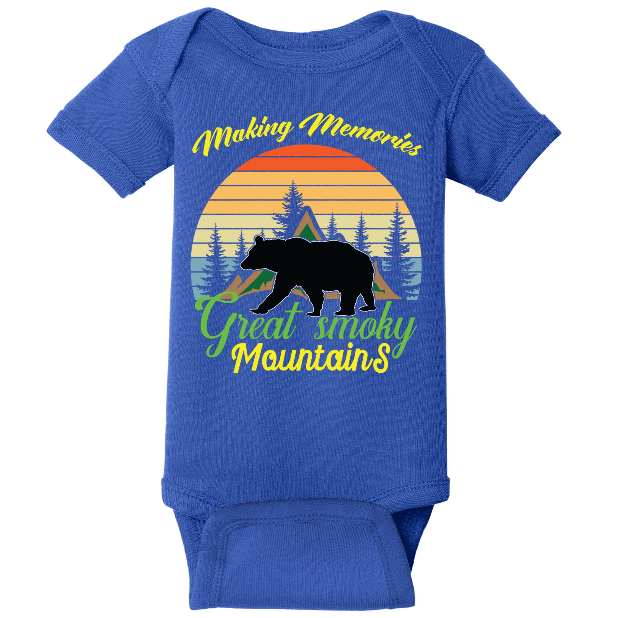 Making Memories Great Smoky Mountains Bear Tennessee Gift Baby Bodysuit