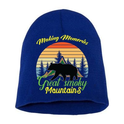 Making Memories Great Smoky Mountains Bear Tennessee Gift Short Acrylic Beanie