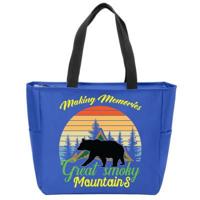 Making Memories Great Smoky Mountains Bear Tennessee Gift Zip Tote Bag