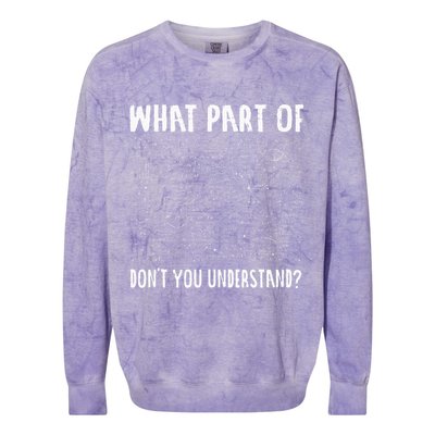 Mathematics Math Geek University Teacher Ironic Joke Colorblast Crewneck Sweatshirt