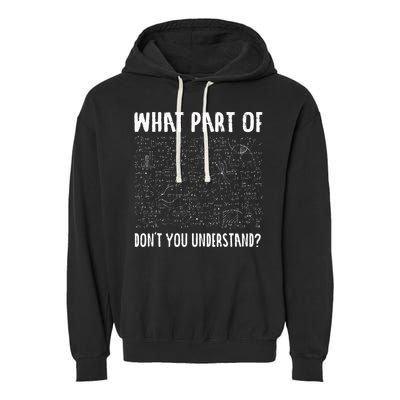 Mathematics Math Geek University Teacher Ironic Joke Garment-Dyed Fleece Hoodie