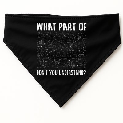 Mathematics Math Geek University Teacher Ironic Joke USA-Made Doggie Bandana