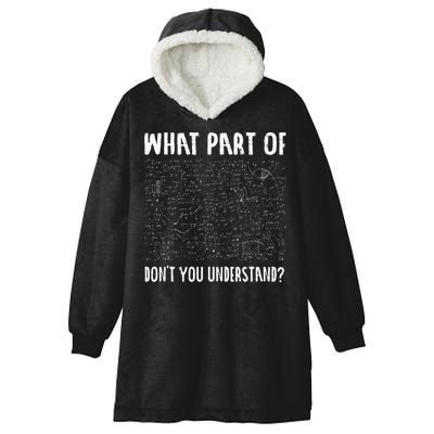 Mathematics Math Geek University Teacher Ironic Joke Hooded Wearable Blanket