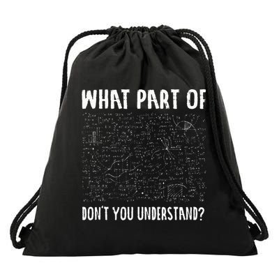 Mathematics Math Geek University Teacher Ironic Joke Drawstring Bag