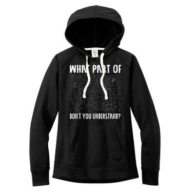 Mathematics Math Geek University Teacher Ironic Joke Women's Fleece Hoodie