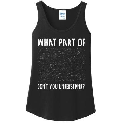 Mathematics Math Geek University Teacher Ironic Joke Ladies Essential Tank