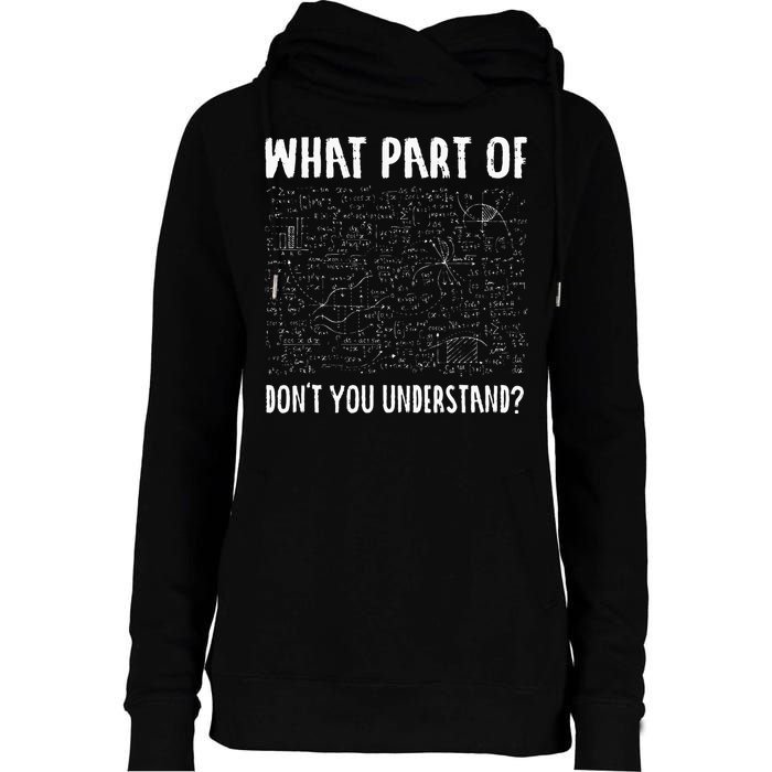 Mathematics Math Geek University Teacher Ironic Joke Womens Funnel Neck Pullover Hood