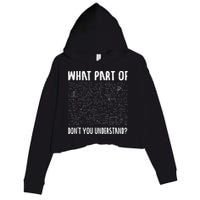 Mathematics Math Geek University Teacher Ironic Joke Crop Fleece Hoodie