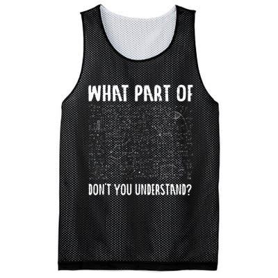 Mathematics Math Geek University Teacher Ironic Joke Mesh Reversible Basketball Jersey Tank