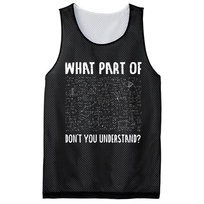 Mathematics Math Geek University Teacher Ironic Joke Mesh Reversible Basketball Jersey Tank