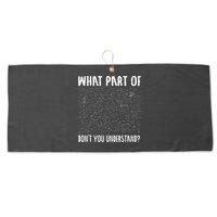 Mathematics Math Geek University Teacher Ironic Joke Large Microfiber Waffle Golf Towel